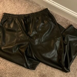 Women’s Black Faux Leather Pants